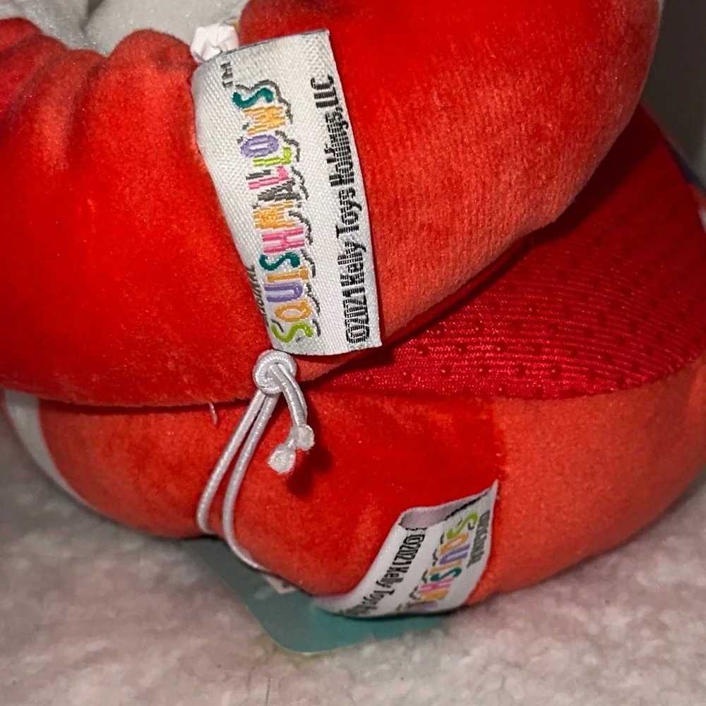 Squishmallows Santa Claus Plush Slippers Christmas Holiday Red, White, and Black